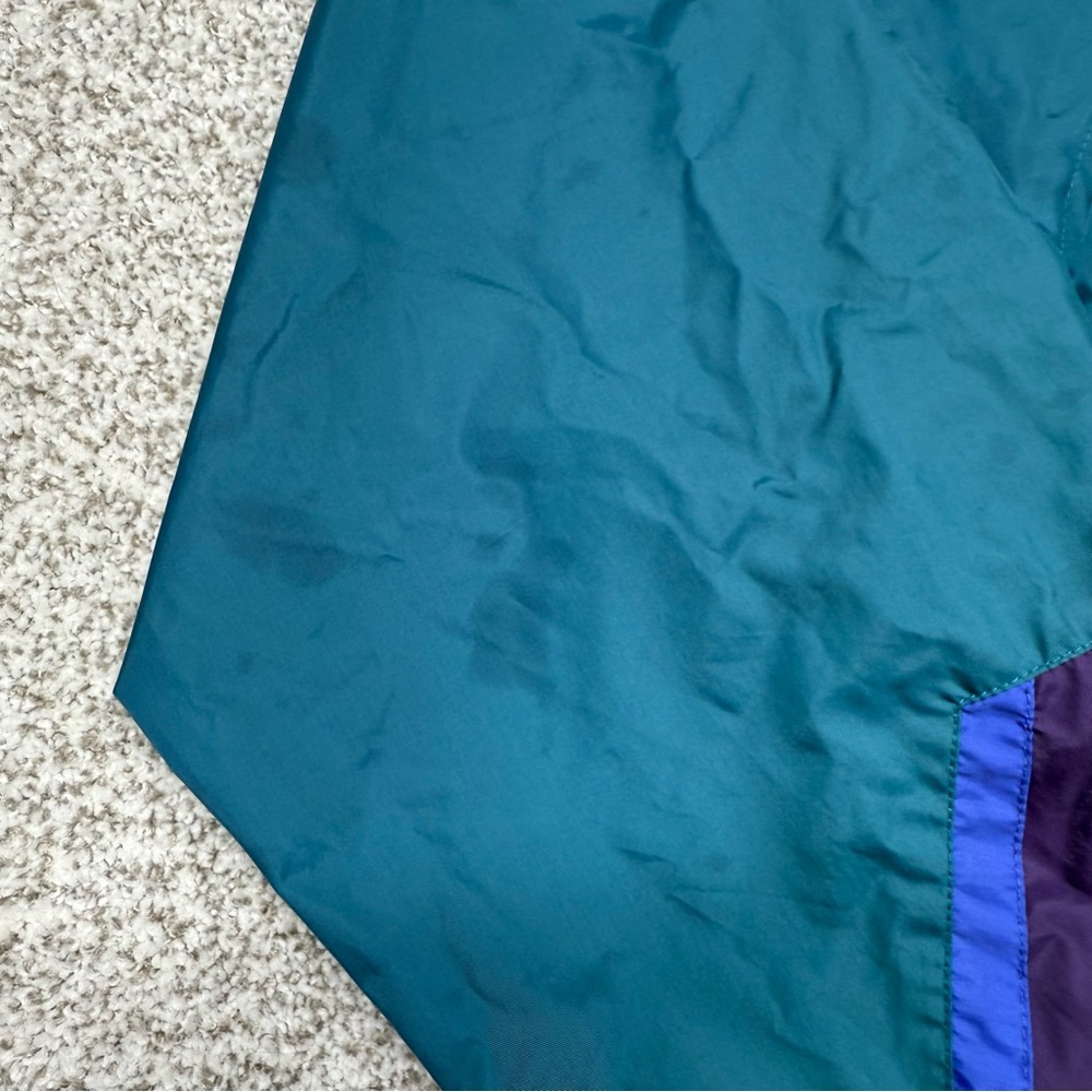 Men’s Vtg 90s Columbia Purple/Blue/Teal Windbreaker Nylon Jacket 1/2‎ Zip Coat L - Picture 2 of 13
